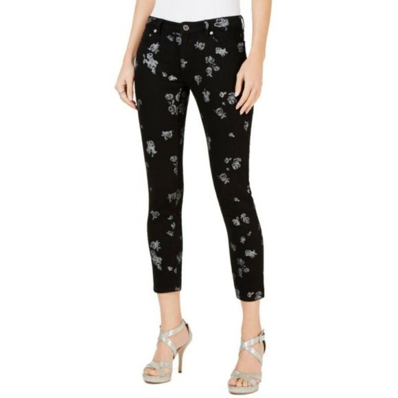 MICHAEL KORS Izzy Cropped Skinny Denim, Black, 4P - Picture 7 of 7